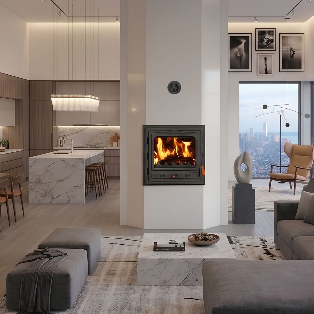 Wood Burning Fireplace Prity CM2F, 20kW | Cast Iron Fireplaces | Wood Burning Fireplaces |