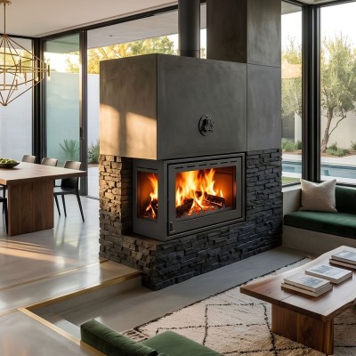 Wood Burning Fireplace Prity O, Right 10 kW - Product Comparison