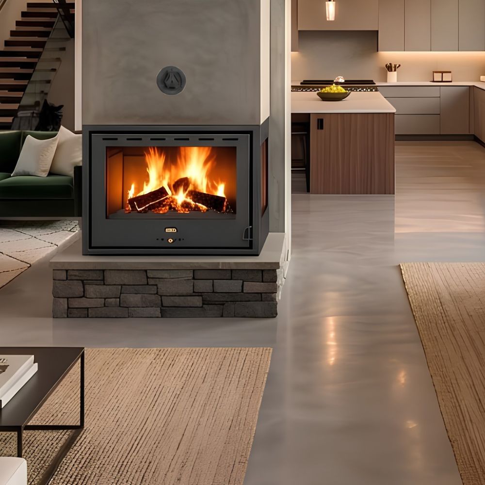 Wood Burning Fireplace Prity PS2, Right, 10.3kW | Wood Burning Fireplaces | Fireplaces |
