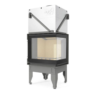 Wood Burning Fireplace UNIFLAM 660 DURO with air ducts and air supply, right side, 10kW - Wood Burning Fireplaces