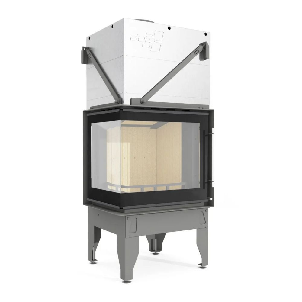 Wood Burning Fireplace UNIFLAM 660 DURO with air ducts and air supply, left side, 10kW | Wood Burning Fireplace Inserts | Wood Burning Fireplaces |