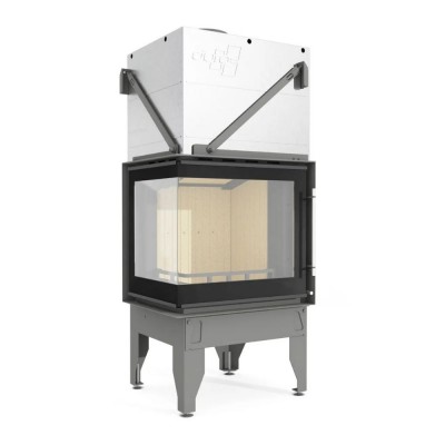 Wood Burning Fireplace UNIFLAM 660 DURO with air ducts and air supply, left side, 10kW - Wood Burning Fireplaces