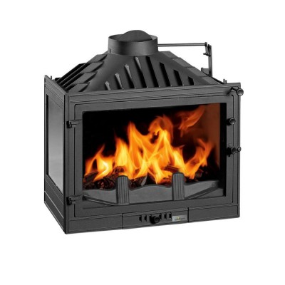 Wood Burning Fireplace UNIFLAM 700 STANDARD with damper, left side, 14kW - Wood Burning Fireplaces
