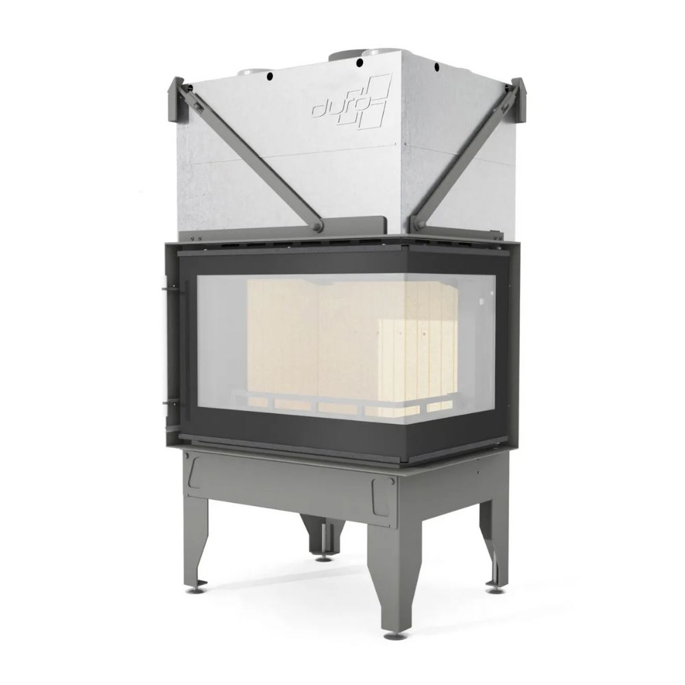 Wood Burning Fireplace UNIFLAM 760 DURO with air ducts and air supply, right side, 10.8kW | Wood Burning Fireplace Inserts | Wood Burning Fireplaces |