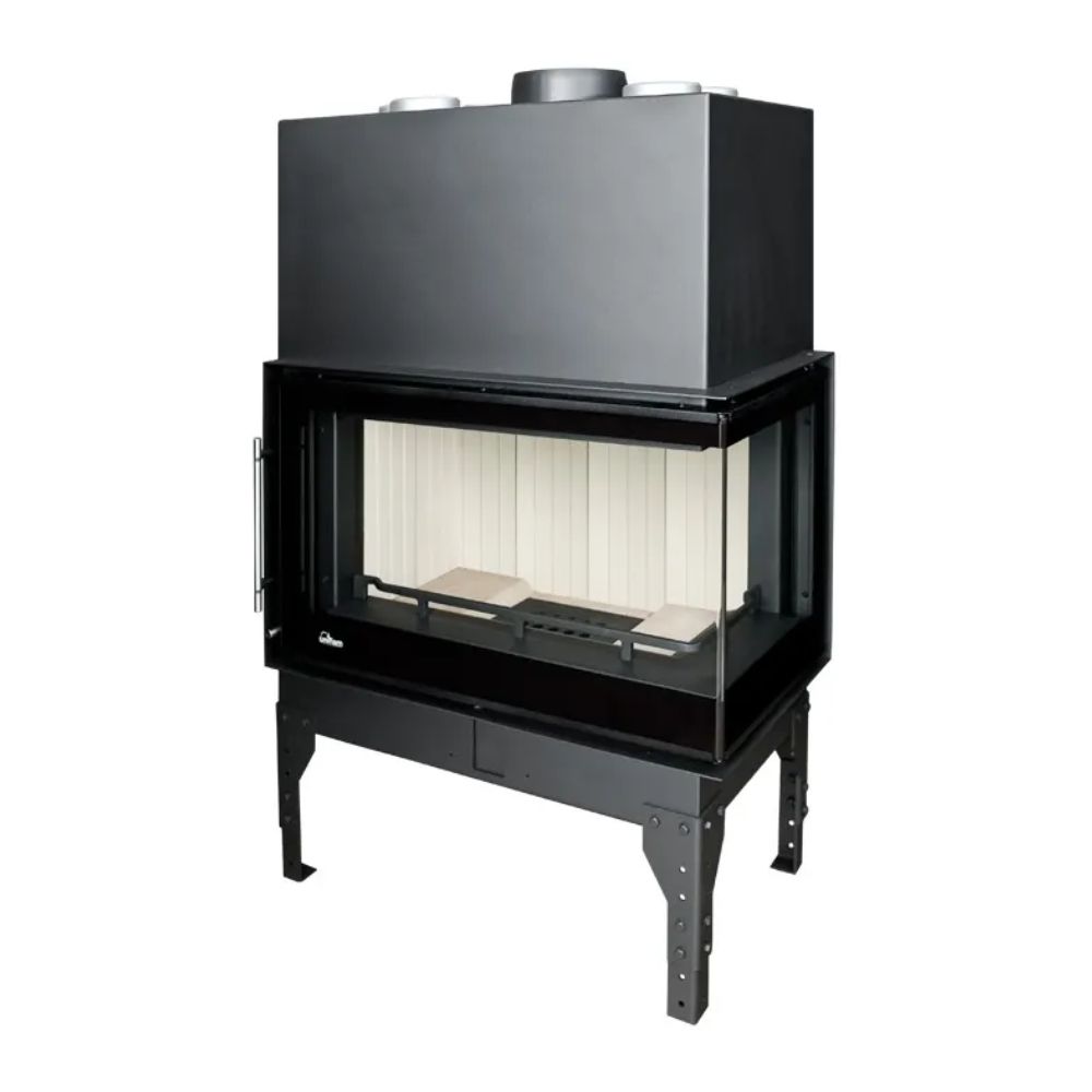 Wood Burning Fireplace UNIFLAM 860 EVO PBS with air ducts and air supply, right side, 15kW | Wood Burning Fireplace Inserts | Wood Burning Fireplaces |
