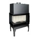 Wood Burning Fireplace UNIFLAM 860 EVO PBS with air ducts and air supply, bent glass, left side, 15kW | Wood Burning Fireplace Inserts | Wood Burning Fireplaces |