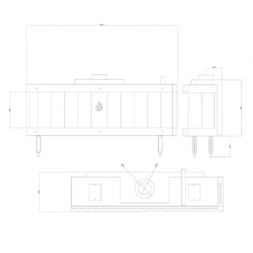 Gas fireplace Balkan Energy GAS CORNER 150, 13kW | Gas fireplaces |  |