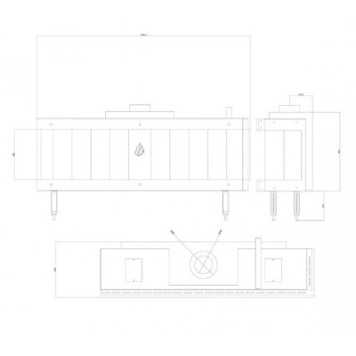 Gas fireplace Balkan Energy GAS CORNER 150, 13kW - Gas fireplaces