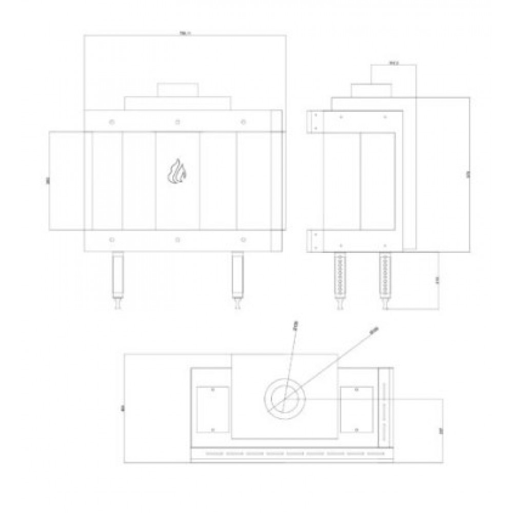 Gas fireplace Balkan Energy GAS CORNER 70, 7.8kW | Gas fireplaces |  |