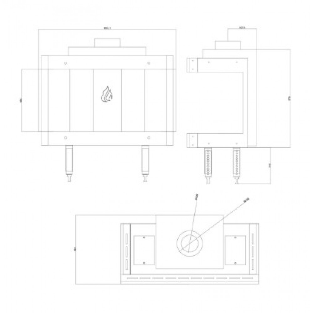 Gas fireplace Balkan Energy GAS PANORAMA 70, 7.8kW | Gas fireplaces |  |