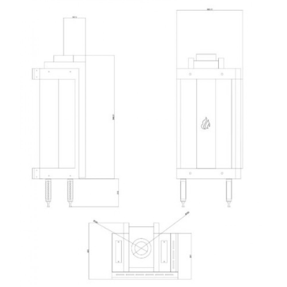 Gas fireplace Balkan Energy GAS STANDING CORNER, 3.9kW - 6.0kW | Gas fireplaces |  |