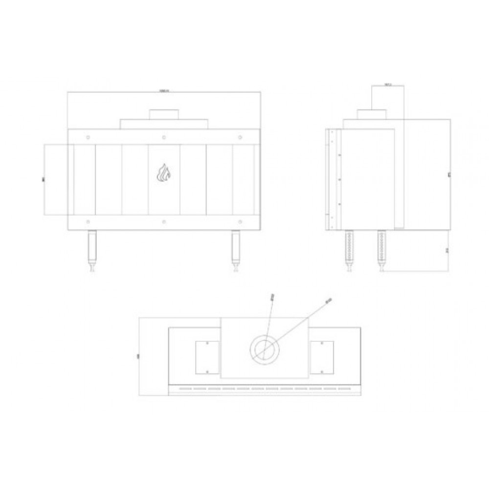 Gas fireplace Balkan Energy GAS STRAIGHT 100, 10.2kW | Gas fireplaces |  |