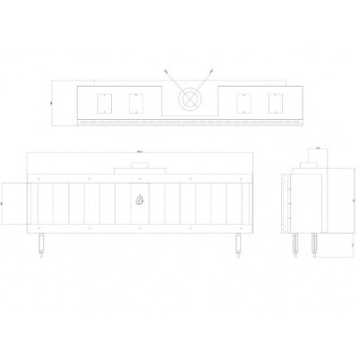 Gas fireplace Balkan Energy GAS STRAIGHT 200, 17kW - Gas fireplaces