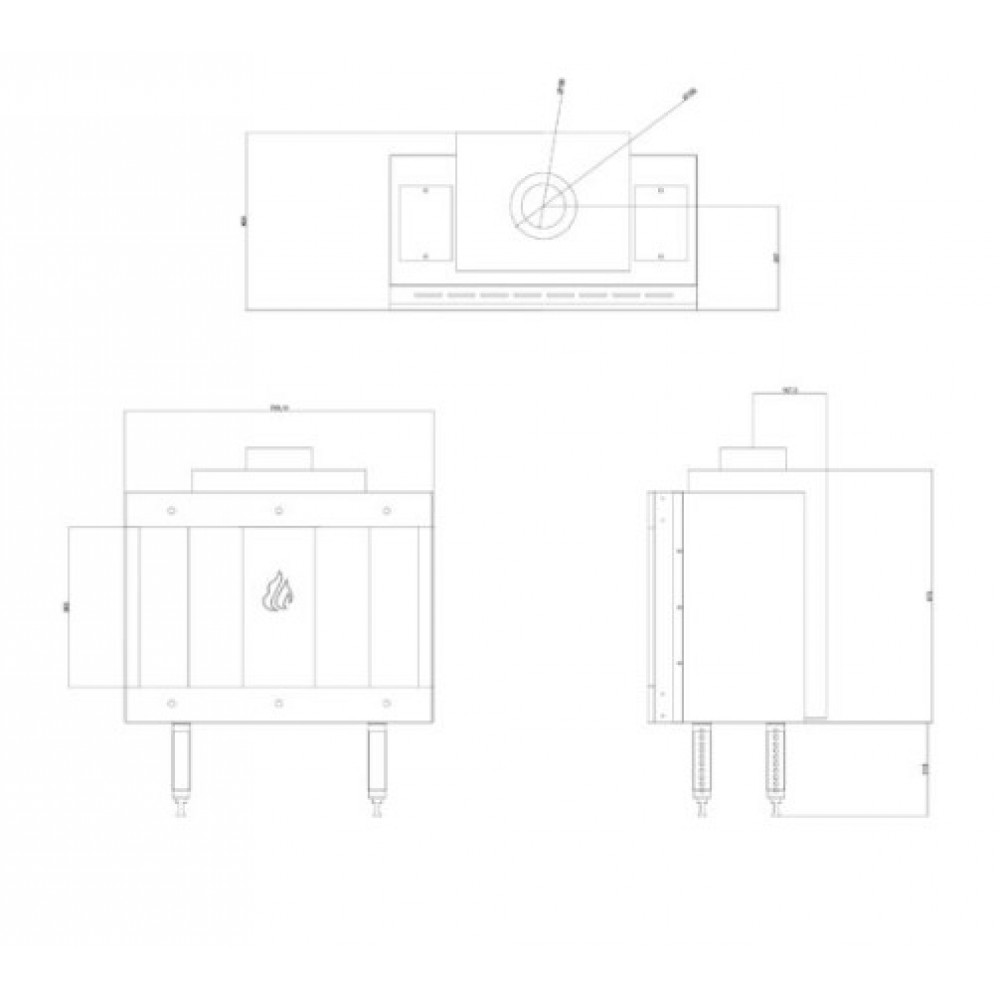 Gas fireplace Balkan Energy GAS STRAIGHT 70, 7.8kW | Gas fireplaces |  |