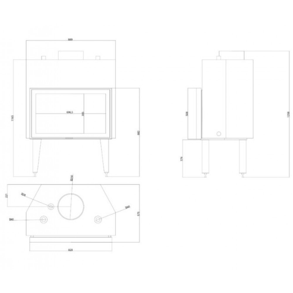 Wood Burning Fireplace with Back Boiler Balkan Energy ATS STABLE HYDRO 800, 30.79kW | Back Boiler Fireplaces | Wood Burning Fireplaces |