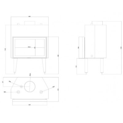 Wood Burning Fireplace with Back Boiler Balkan Energy ATS STABLE HYDRO 800, 30.79kW - Product Comparison