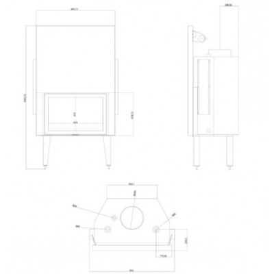 Wood Burning Fireplace with Back Boiler Balkan Energy ATS STRAIGHT HYDRO 800, 29.58kW - Product Comparison