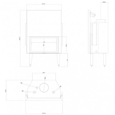 Wood Burning Fireplace with Back Boiler Balkan Energy ATS STRAIGHT HYDRO 900, 32.2kW - Product Comparison