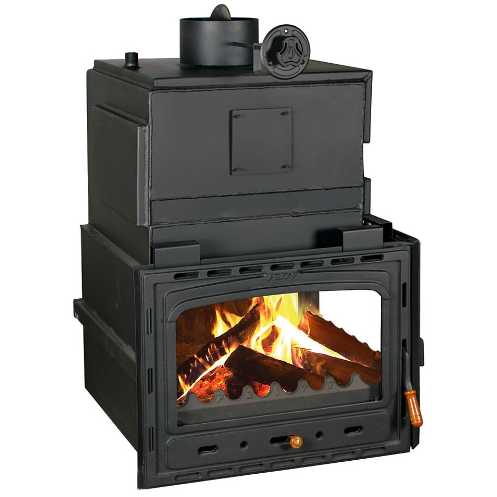 Wood Burning Fireplace with Back Boiler Prity 2C W28, 28.2kw | Back Boiler Fireplaces | Wood Burning Fireplaces |