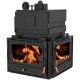 Wood Burning Fireplace with Back Boiler Prity 2C W28, 28.2kw | Back Boiler Fireplaces | Wood Burning Fireplaces |