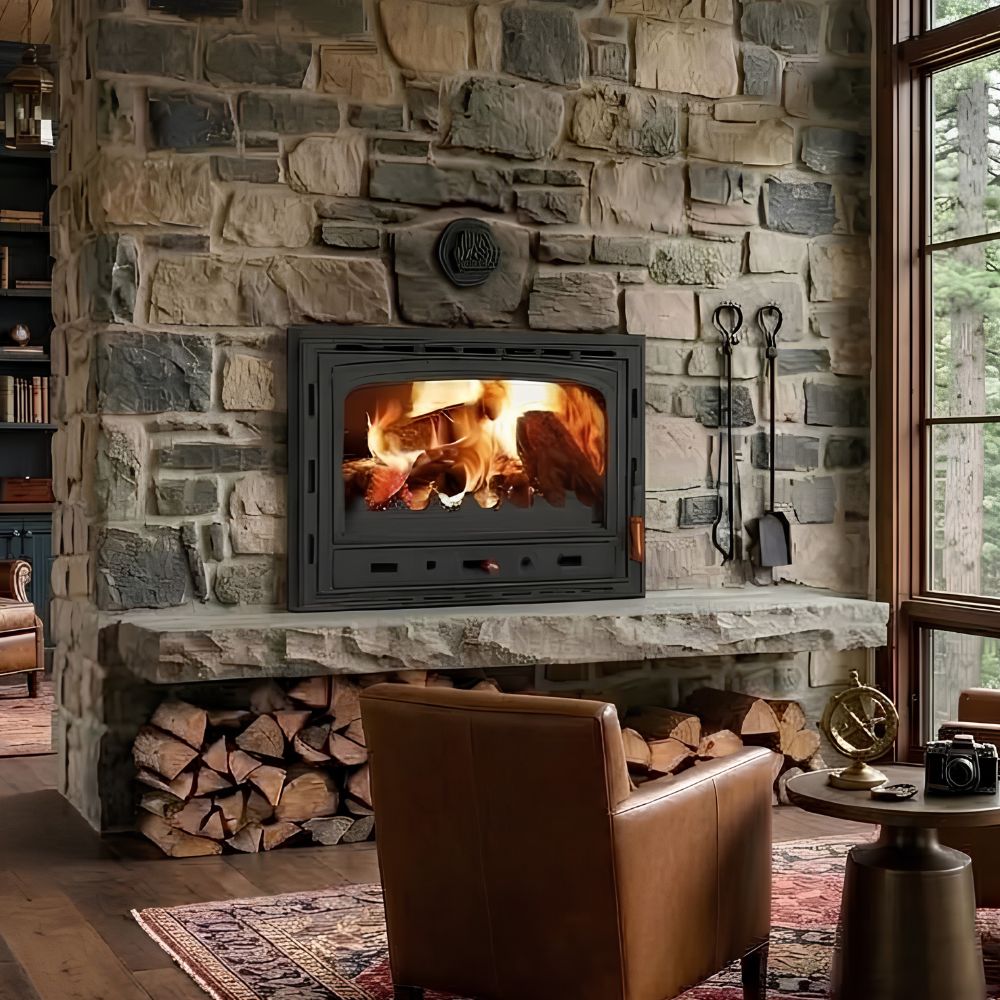 Wood Burning Fireplace with Back Boiler Prity C W28, 28,2kw | Back Boiler Fireplaces | Wood Burning Fireplaces |