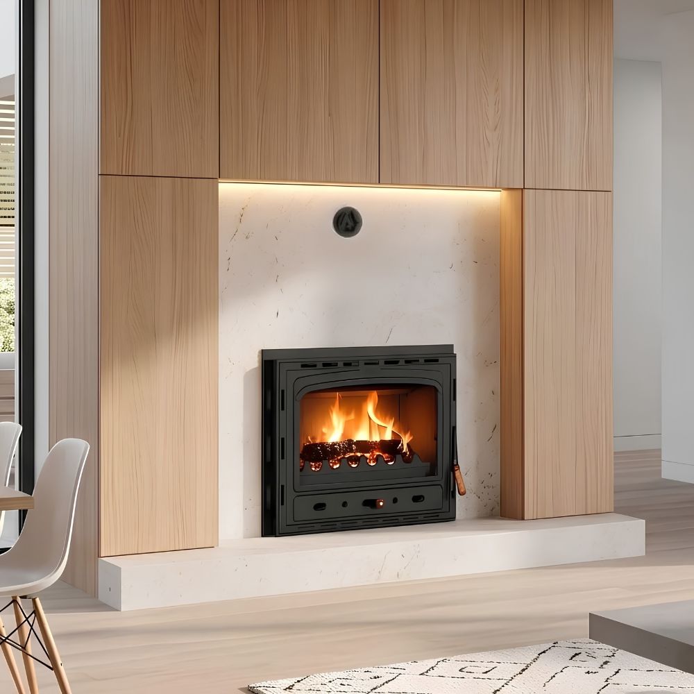 Wood Burning Fireplace with Back Boiler Prity C W35, 35kw | Modern Fireplaces | Wood Burning Fireplaces |