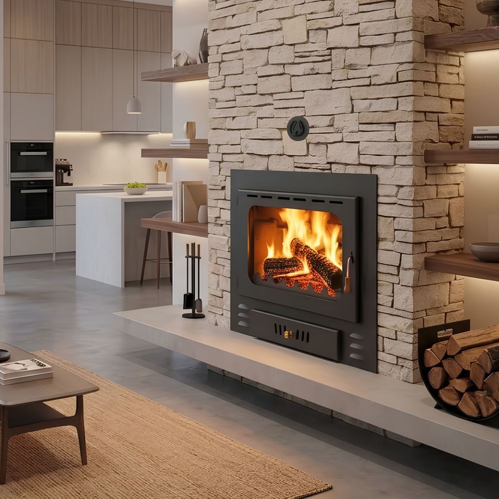Wood Burning Fireplace with Back Boiler Prity G W28, 28.2kw | Back Boiler Fireplaces | Wood Burning Fireplaces |