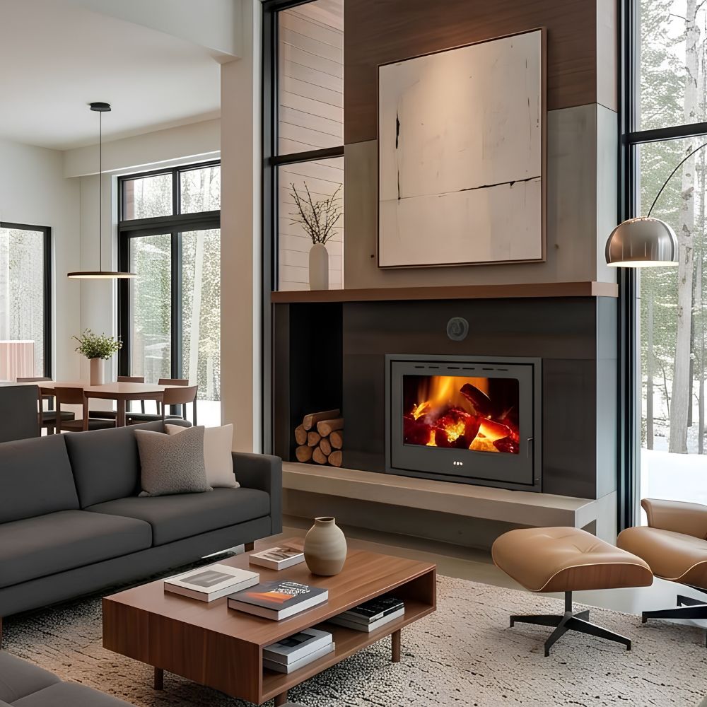 Wood Burning Fireplace with Back Boiler Prity P W18, 18,4kw | Back Boiler Fireplaces | Wood Burning Fireplaces |