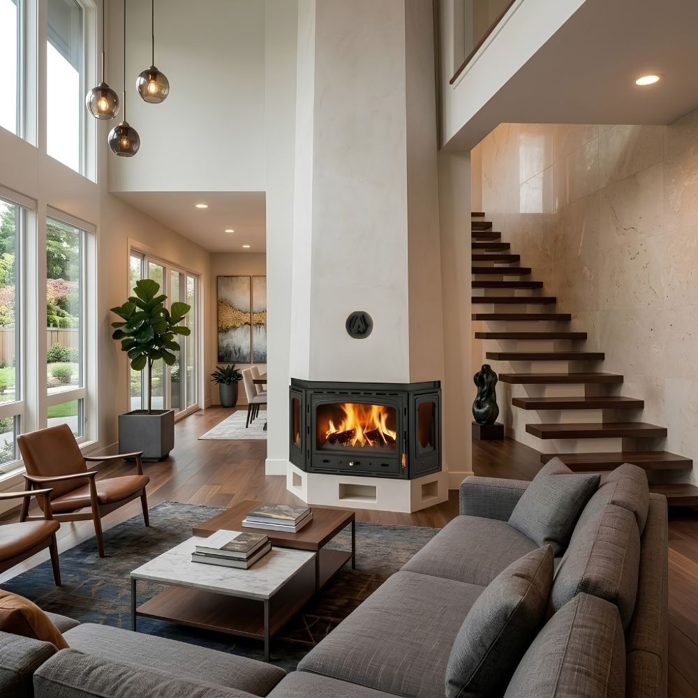 Wood Burning Fireplace with Back Boiler Prity TC W35, 35kW | Back Boiler Fireplaces | Wood Burning Fireplaces |