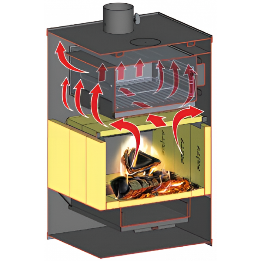 Wood burning stove with oven Prity FM 12,1kW, Log | Wood Burning Stoves | Stoves |