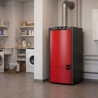Pellet boiler Alfa Plam Commo Compact, 37kW - Pellet Stoves With Back Boiler