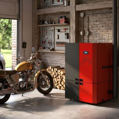 Pellet boiler Alfa Plam Grande, 37kW - Pellet Stoves With Back Boiler