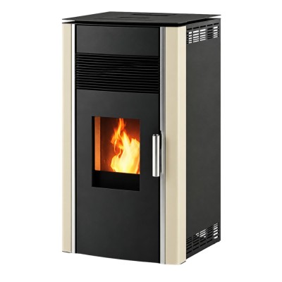 Direct vent pellet stove Alfa Plam Luca Ivory, 8kW - Alfa-Plam