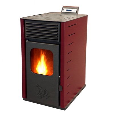 Pellet stove Mytherm Angela TA 20 red, 20kW - Direct Vent Pellet Stoves