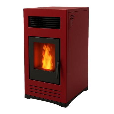 Pellet stove Mytherm Angela TA 10 PRO red, 10kW - Direct Vent Pellet Stoves