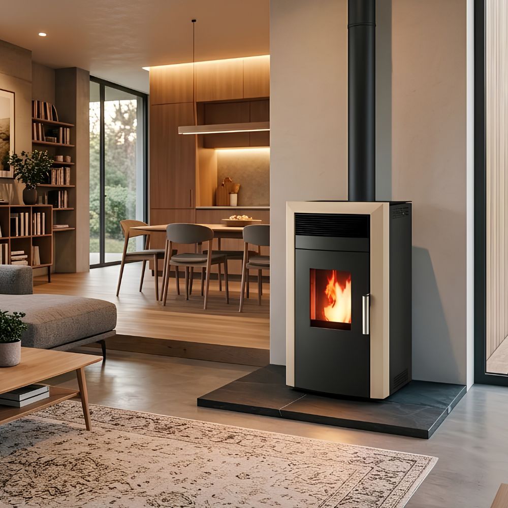 Pellet stove with back boiler Alfa Plam Commo 12, 12kW | Pellet Stoves With Back Boiler | Pellet Stoves |