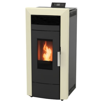 Pellet stove with back boiler Alfa Plam Commo Ivory, 22.5kW - Pellet Stoves With Back Boiler