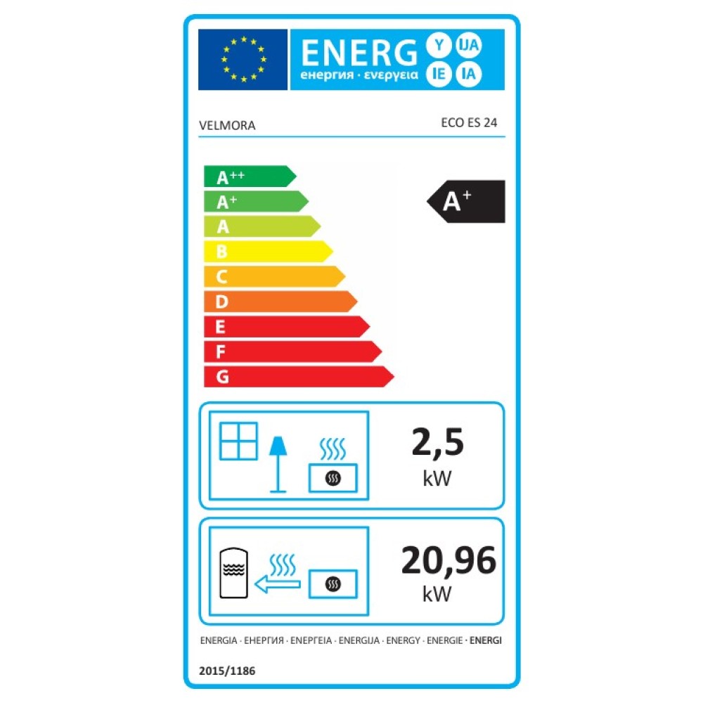 Pellet Stove Velmora Fire ES 24, 23.46kW |  |  |