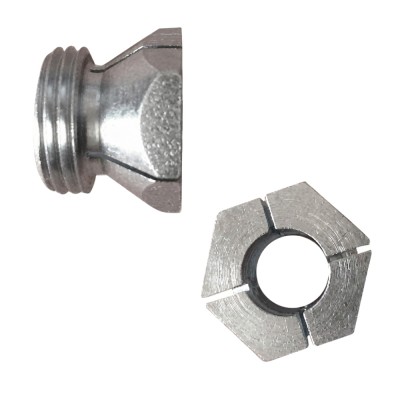 Adapter for pellet stove igniter, 3/8" threaded, Diameter 9.55mm, Length 18mm - Igniters / Resistors for Pellet Stoves