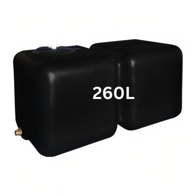 Drinking water storage tank HydroMoby AQUA S12, horizontal 260 L (black) - Drinking water storage tanks / Potable water tanks