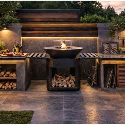 Steel Charcoal Grill Balkan Energy ROUND 920 - Balkan Energy