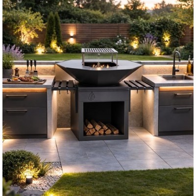 Steel Charcoal Grill Balkan Energy SQUARE 920 - Balkan Energy