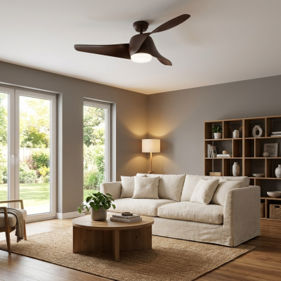 Ceiling fan with LED lighting and remote control Balkan Energy FANKVBR60G, Ф132, DC40W - Fans