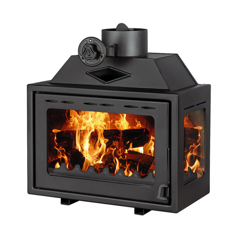 Wood Burning Fireplace Prity O, Right 10 kW
