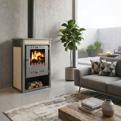 Wood burning stove with back boiler Zvezda 4 VR 12 C, 12.2kW - Product Comparison