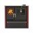 Wood cooker stove Verso CS Plus with stainless steel oven and steel hob, Red, Right, 7.7kW