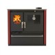 Wood cooker stove Verso CS Plus with stainless steel oven and steel top, Red, Right, 7.7kW | Wood Burning Stoves With Oven | Wood Burning Stoves |