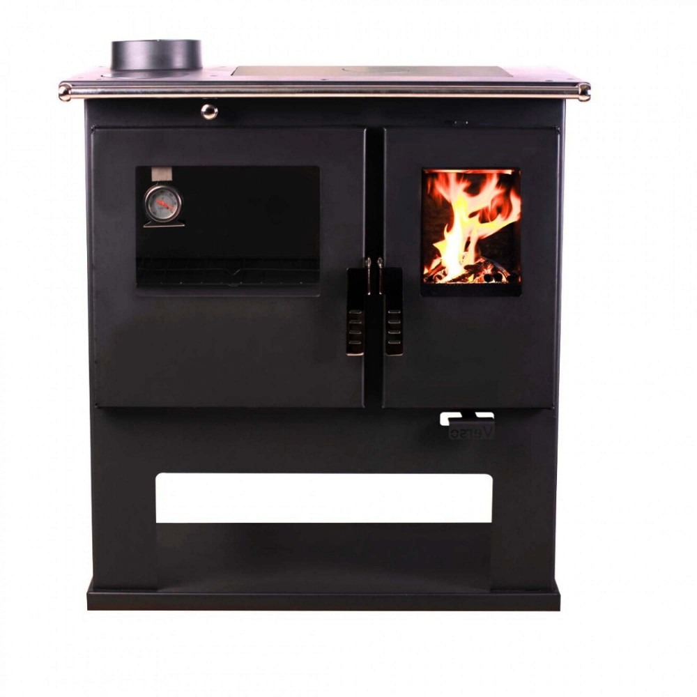 Wood cooker stove Verso CS Inox with stainless steel oven, Left, 7.7kW | Wood Burning Stoves With Oven | Wood Burning Stoves |