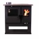 Wood cooker stove Verso CS Inox with stainless steel oven, Left, 7.7kW | Wood Burning Stoves With Oven | Wood Burning Stoves |