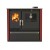 Wood cooker stove Verso CS Plus with stainless steel oven and ceramic hob, Red, Right, 7.7kW
